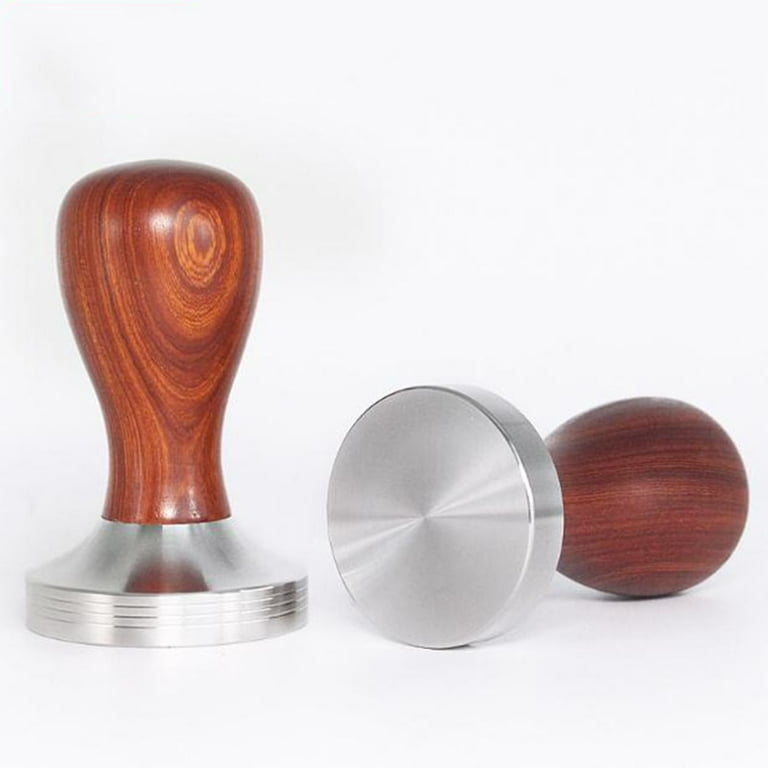 51mm Coffee Tamper With Tamper Mat, Espresso Tamper 51mm With 304 Stainless  Steel Flat Base, Coffee Tamper 51mm With Wooden Handle For Espresso Machi