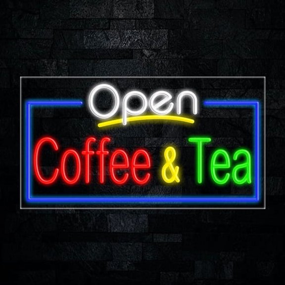 Coffee & Tea LED Neon Sign 33"L x 18"H #35669