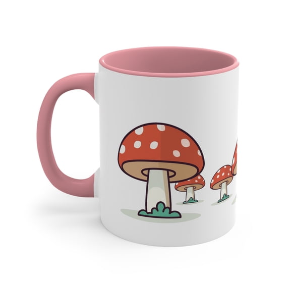 Coffee/Tea Mug 11oz Colorful Mushroom Design Ceramic Material Perfect for Meditation by Colorful Bucket