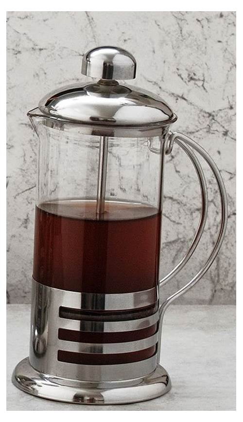 Coffee/Tea Press Pot, Stainless, 12 oz.