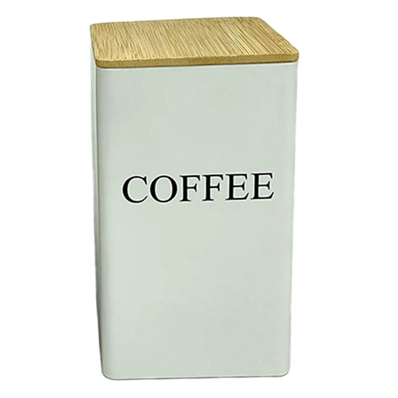 Coffee Tea Storage Container Metal Airtight Canister Kitchen Counter Jars Farmhouse Home Food Organization Pantry