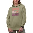 thumbnail image 1 of Coffee, Tea or Me, Funny Valentine's Day Merch Gift, Sand Hooded Sweatshirt or Hoodie, Medium, 1 of 5