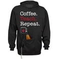 thumbnail image 1 of Coffee Teach Repeat Beer Holder Tailgate Hoodie Sweatshirt Unisex Large Black, 1 of 4