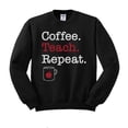 thumbnail image 1 of Coffee Teach Repeat Sweatshirt Unisex Large Black, 1 of 5
