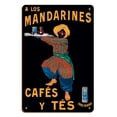 thumbnail image 1 of Coffee and Teas (Cafés Y Tés) - À los Mandarines - Vintage Spanish Advertising Poster by Leonetto Cappiello c.1908 - 8 x 12 inch Vintage Wood Art Sign, 1 of 4