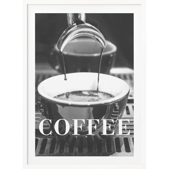 Coffee Text 2 Framed Art Modern Wall Decor