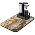 thumbnail image 1 of Coffee Text Pattern Coffee Bar Mat Accessories for Countertop Absorbent Hide Stain Dish Drying Mats for Kitchen Counter Draining Pad Under Coffee Maker Coffee Pot Espresso Machine 19.5x12in, 1 of 7