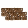 thumbnail image 1 of Coffee Theme Curtain Valances for Windows, Kitchen Valance Window Treatments Panel 2 Pack, Funny Brown Vintage Beans Latte Tea Cup Rod Pocket Short Curtains for Bathroom Bedroom 42 x 12 Inch, 1 of 8