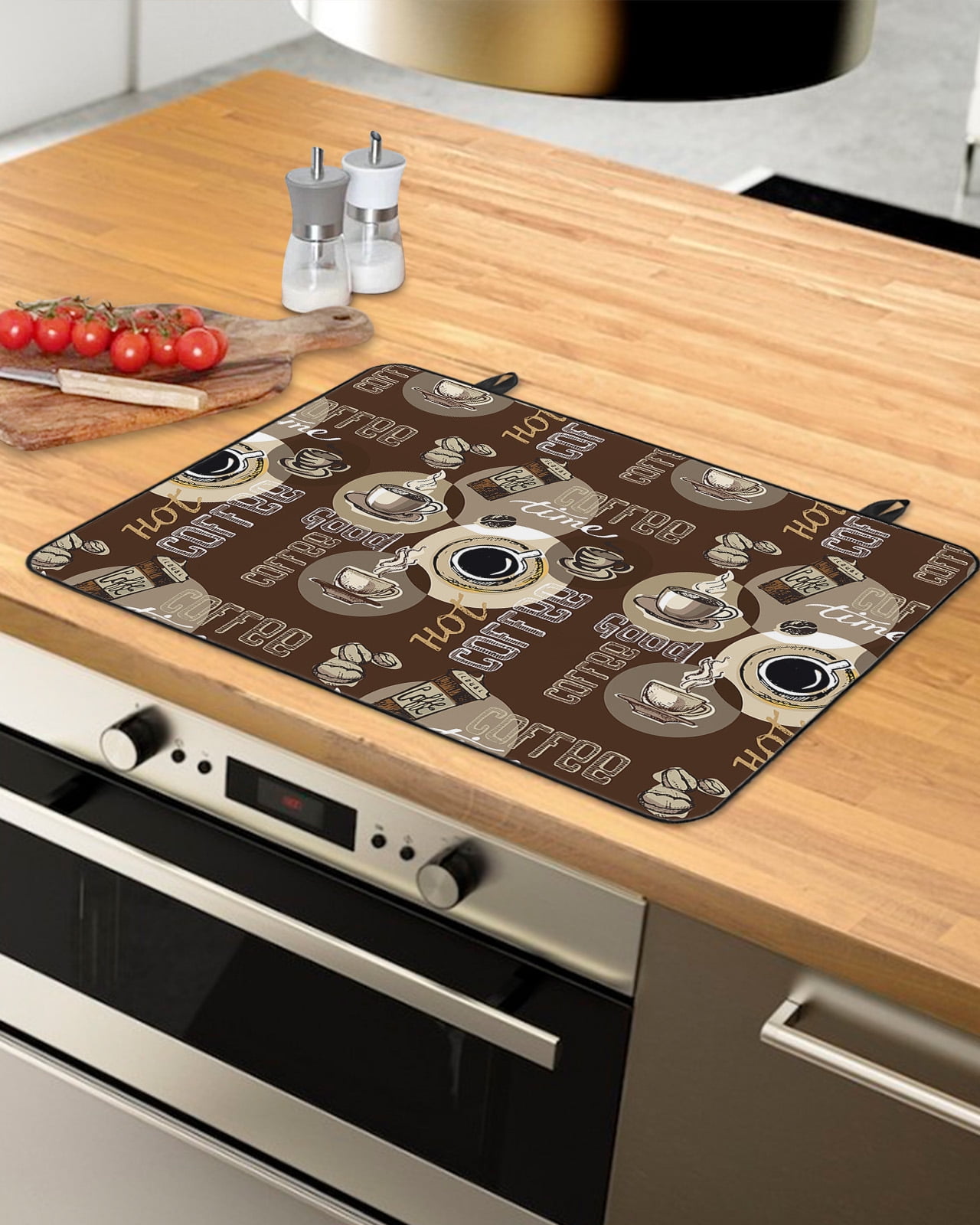 Coffee Theme Stove Top Covers for Electric Stove, Heat Insulation