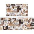 thumbnail image 1 of Coffee Themed Kitchen Rugs and Mats Non-Slip Washable Anti-Fatigue Kitchen Mats 2-Pc Black Kitchen Rug Floor Comfort Mats for Kitchen Sink Front Two-Piece Set, 17x30+17x47 Inches, 1 of 6
