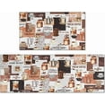 thumbnail image 1 of Coffee Themed Kitchen Rugs and Mats Non-Slip Washable Anti-Fatigue Kitchen Mats 2-Pc Black Kitchen Rug Floor Comfort Mats for Kitchen Sink Front Two-Piece Set, 17x30+17x47 Inches, 1 of 6