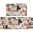 thumbnail image 1 of Coffee Themed Kitchen Rugs and Mats Non-Slip Washable Anti-Fatigue Kitchen Mats 2-Pc Black Kitchen Rug Floor Comfort Mats for Kitchen Sink Front Two-Piece Set, 17x30+17x47 Inches, 1 of 1
