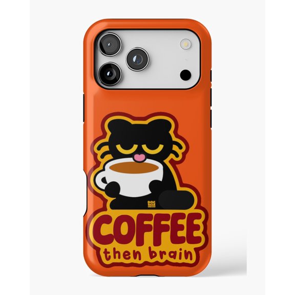 Coffee (Then Brain) H1497 Premium Durable Case for iPhone 17 16 15 14 13 12 11 Pro Max – Unisex Style