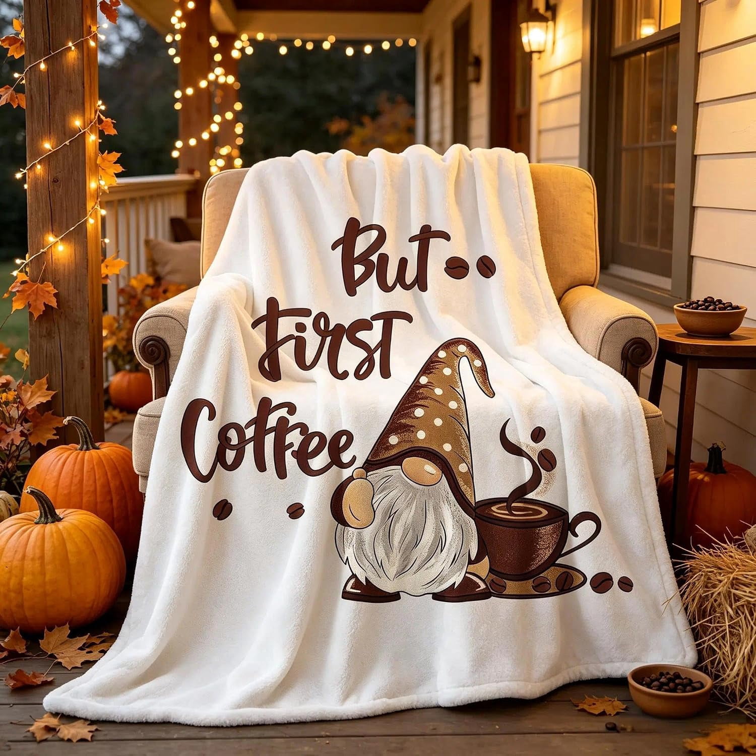 Coffee Throw Blanket Gnome Blanket for Women Gnomes Gifts for Women But ...