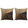 thumbnail image 1 of Ambesonne Coffee Throw Pillow Cover 2 Pack, Many Varieties of Beans, 16", Beige Brown Pale Brown, 1 of 2