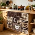 thumbnail image 1 of Coffee Time Cabinet Curtains for Kitchen 35"W x 35"L, Retro Coffee Beans Dark Brown Patchwork Laundry Sink Cabinets Magic Tape Short Curtain Privacy Panel for Bathroom Vanity Cabinets, 1 of 9