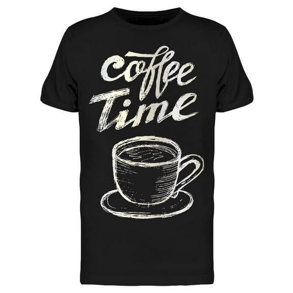 Coffee Time Chalkboard Graphic T-Shirt Men -Image by Shutterstock, Male Small