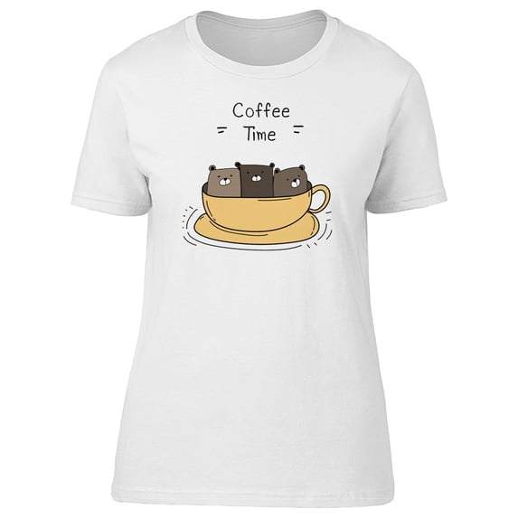 Coffee Time Cute Bears In A Cup T-Shirt Men -Image by Shutterstock, Male 3X-Large