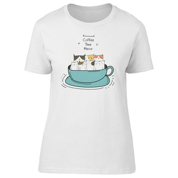 Coffee Time Cute Cats In A Cup T-Shirt Men -Image by Shutterstock, Male 4X-Large