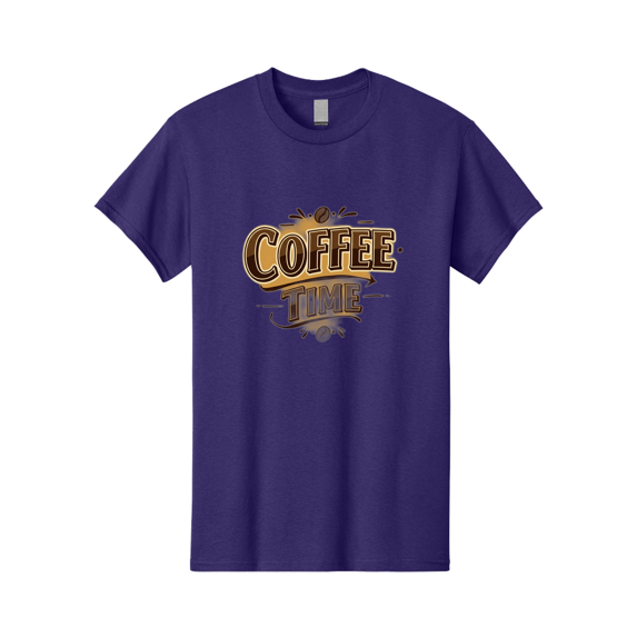 Coffee-Time Mens Graphic Tee, 100% Cotton, Casual Summer Wear-BAA380