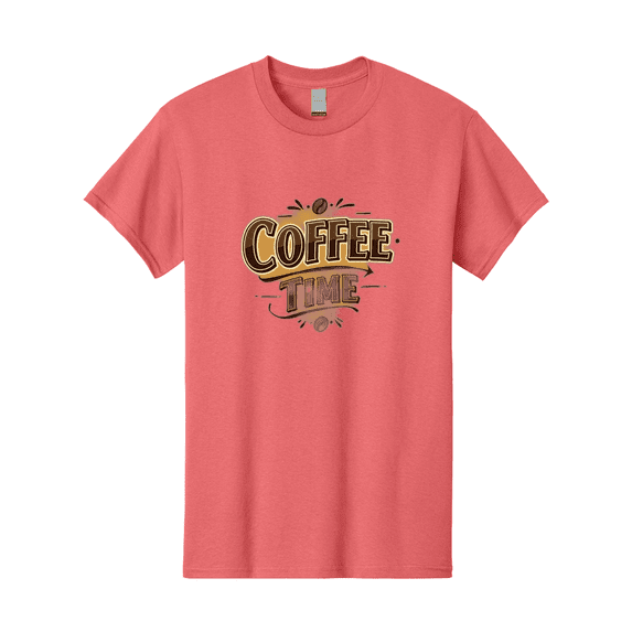 Coffee-Time Mens Graphic Tee, 100% Cotton, Casual Summer Wear-BAA380