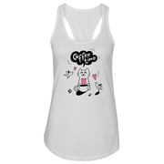 Coffee Time Quote Design Tank Women -Image by Shutterstock, Female x-Small