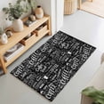 Coffee Time White Quote on Black Rectangle Rug 2'x3' Milk Tea Cup Cocoa ...