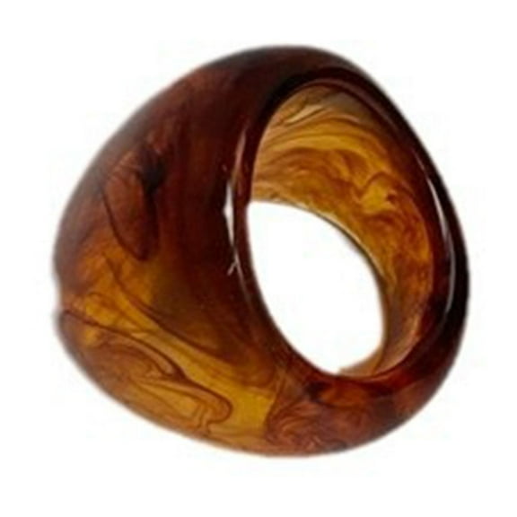 Coffee Tone Resin Rings Versatile Brown Resin Rings Ideal For Commuting Leisure Event And Travel Adventures