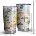 thumbnail image 1 of Coffee Travel Mug with Lid and Straw, Mushroom 20 oz Stainless Steel for Hot Tea Beverage Thermal Cups Gift for Women Men Friends Wife, 1 of 7