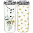 thumbnail image 1 of Primitives by Kathy Bumblebee Floral Design Kind Stainless Steel Coffee Tumbler Thermos 20 Oz, 1 of 1