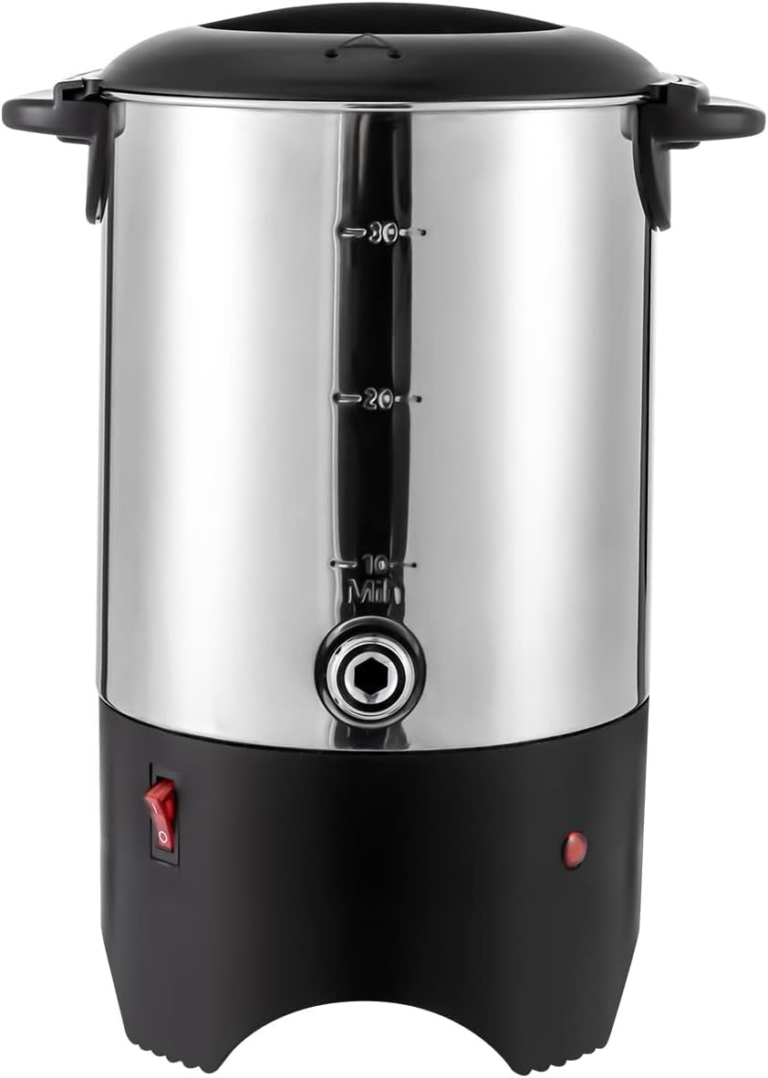 Coffee Urn, 30 Cups Electric Coffee Maker, 5.2L 304 Stainless Steel