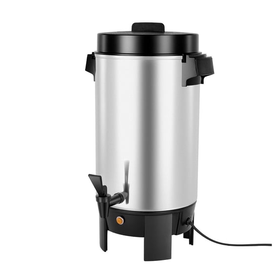 Coffee Urn 40 Cup - 203oz Commercial Coffee Maker with Dripless Spigot, Quick Brewing, Automatic Temperature Control, Stainless Steel - Ideal for Catering & Restaurants