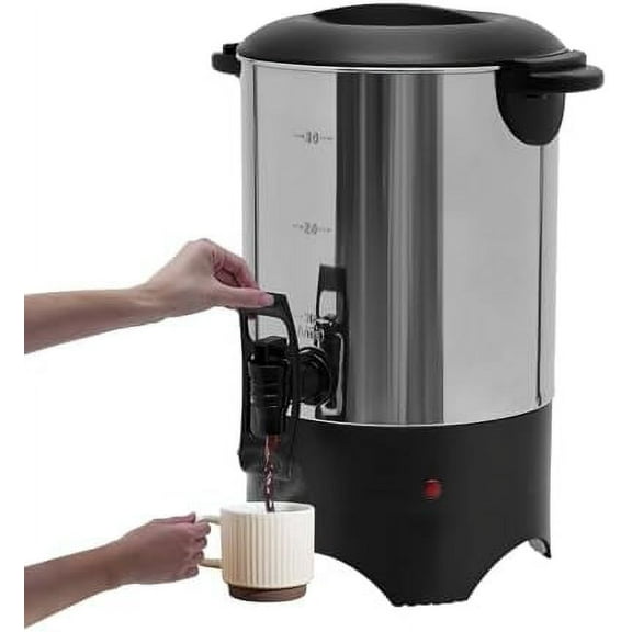 Coffee Urn, 5.2L Comerical Coffee Maker Urn 30 Cup Stainless Steel Electric Coffee Urns & Hot Beverage Dispenser with Dripless Faucet for Party$$Home Decor, Kitchen, & Other
