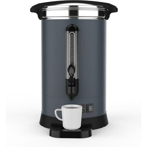 Coffee Urn 80 Cups, 12L/3.2 Gallon Stainless Steel Commerical Coffee Dispenser, Large Capacity Double Wall Hot Coffee Dispenser for Meeting Catering Wedding Party