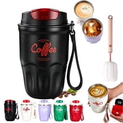 Coffee Vacuum Flask, Insulated Travel Coffee Mugs, Portable Coffee Cup with Lid & Handle, Stainless Steel Bottle, Keep Hot & Cold Drinks for Home, Office, Outdoor Travel