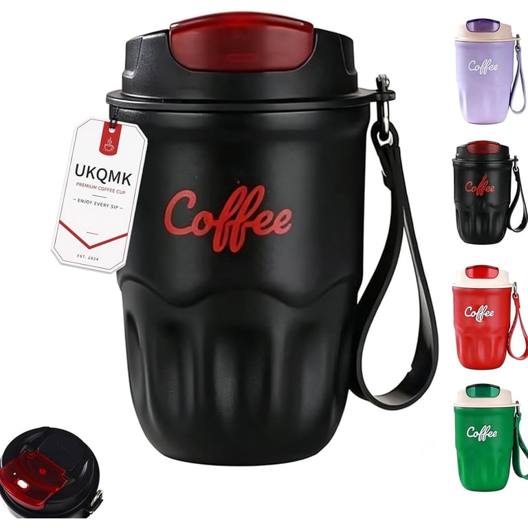 Mug Thermos Flask With Temperature Gauge Stainless Thermo Travel Coffee Mug Vacuum Insulated Temperature Display  Cup450ml UK