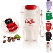 Coffee Vacuum Flask, Stainless Steel Travel Mug with Lid and Handle, Portable Coffee Mug for Hot & Cold Drinks