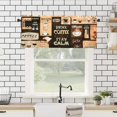 thumbnail image 1 of Coffee Valances 54" W x 18" L - Coffee Kitchen Curtains Valance for Windows Rod Pocket Kitchen Decor Decorations, 1 of 4
