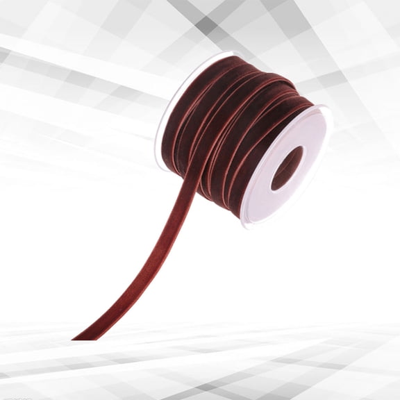 Coffee Velvet Ribbon Accessories for Wrapping Clothing Headwear and Decorative Use