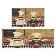 thumbnail image 1 of Coffee Vintage Chef Kitchen Pattern Kitchen Rug Set Of 2,Kitchen Rugs Mats with Dirty Resistance,washable,Non-Slip,kitchen Rugs and Mats 17.7x24+17.7x48inch, 1 of 7