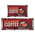 thumbnail image 1 of Coffee Vintage Red Pattern Kitchen Rugs and Mats Set Of 2,Kitchen Rugs Mats with Dirty Resistance,washable,water Proof,kitchen Rugs and Mats 17.7x24+17.7x48inch, 1 of 7
