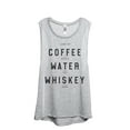 thumbnail image 1 of Coffee Water Whiskey Neat Women's Fashion Sleeveless Muscle Workout Yoga Tank Top Sport Grey X-Large, 1 of 3