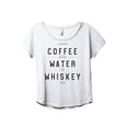 thumbnail image 1 of Coffee Water Whiskey Neat Women's Fashion Slouchy Dolman T-Shirt Tee Heather White 3X-Large, 1 of 3