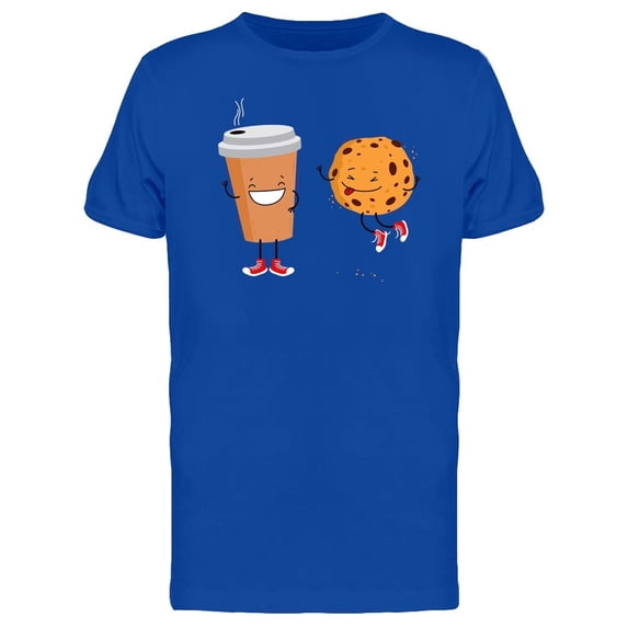 Coffee With Cookies Cartoon Tee Men's -Image by Shutterstock