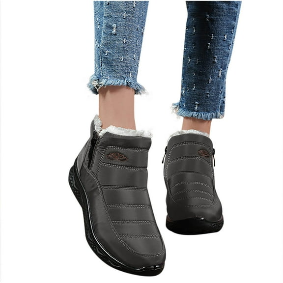 Coffee Women S Plush Winter Boots With Thermal Lining And Round Toe For Comfort And Warmth During Snowfall And Relaxation At Home