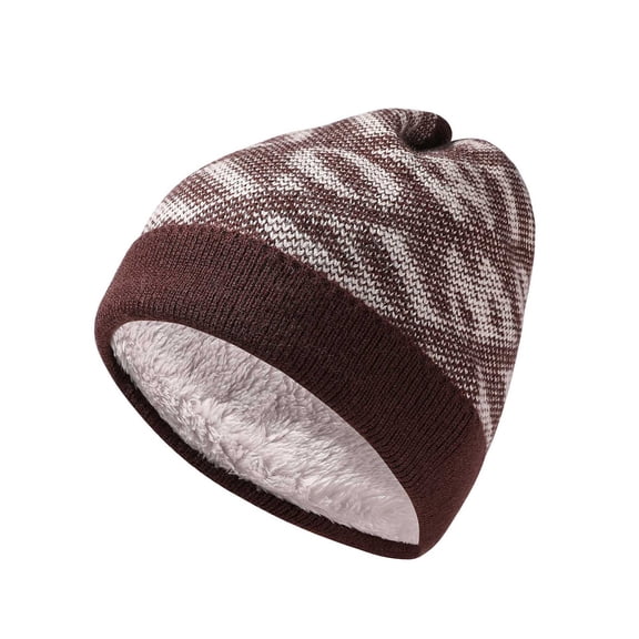 Coffee Women'S Winter Double Layer Earmuff Hat With Thick Acrylic Knit, Warm Design And Stretch Fit For Cold Weather And Outdoor Use, 9.06X18.90X3.94In 0.32Lb