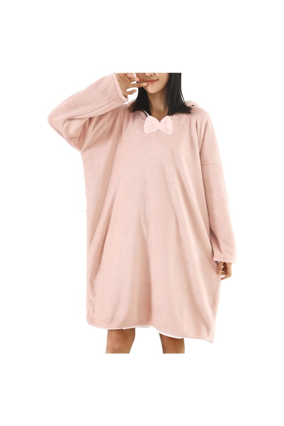 Coffee Womens Mens Fleece Lined Wool Hoodies Outerwear Robes Robe for Mens Women Long Sleeve Plaid Quick Dry Thermal Thick with Hood Fall Winter Robe 2026 One Size