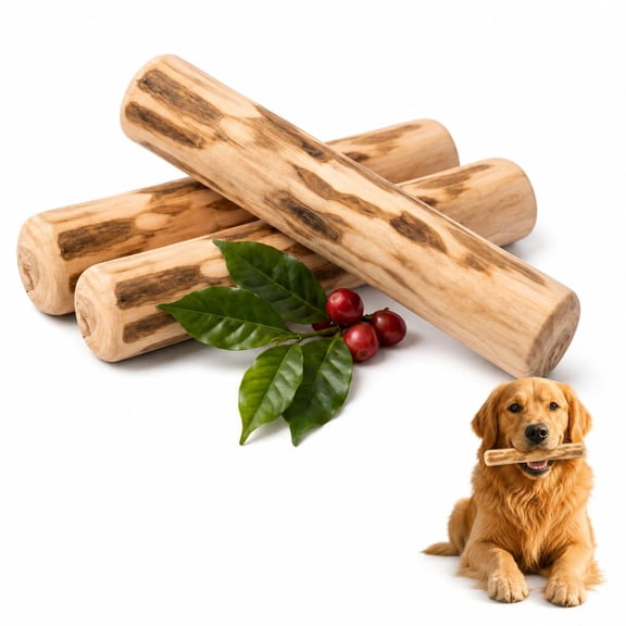 Coffee Wood Dog Chew Stick – Durable Chew Toy | Natural Wood Teething Stick for Dogs