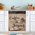 thumbnail image 1 of Coffee and Books Dishwasher Magnet Cover Reuseable Refrigerator Magnet Cover Decal Kitchen Fridge Microwave Stickers Hoilday Party Decor 23 x 26 inch, 1 of 5