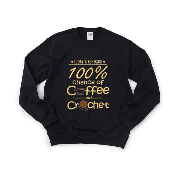 Coffee and Crochet Funny Yarn Crafting Lover Gift Quote T-Shirt , Hoodie , Sweatshirt, for men & women, up to size 5XL.